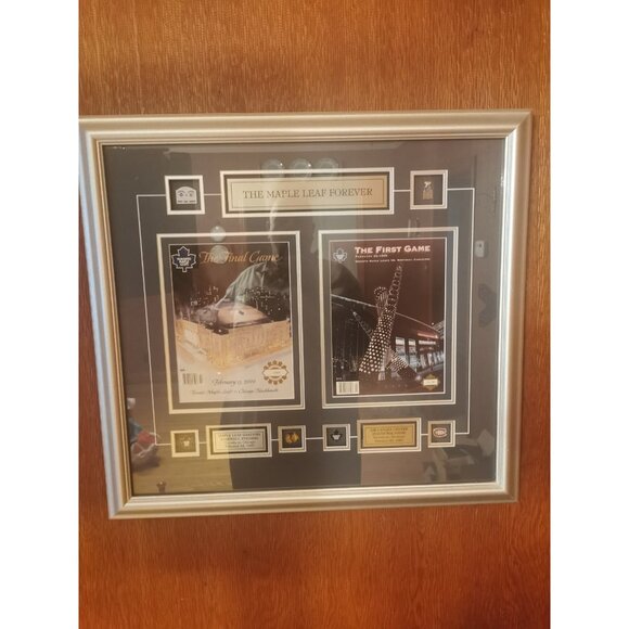 Framed Programs 2 Last Game Maple Leaf Gardens, First game Air Canada Centre Vin - Picture 2 of 16